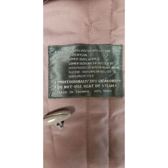 Vintage MS. Freddi Lavender/Gray Long Classic Trench Coat/Belt Size 10 - Picture 9 of 9